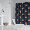 thumbnail image 2 of Dark Blue Football Repeat Pattern Shower Curtain 84"x72" ,Bathroom Decorative Shower Curtains Set with 12 Hooks,Modern Waterproof Washable Shower Curtain, 2 of 6
