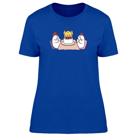 Cute Chicken Birthday Party T-Shirt Women -Image by Shutterstock, Female Large