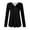 Black, variant on Women Solid Fashion V Neck Long Sleeve Casual Comfort T Shirt Top Womens Long Top Athletic Wear for Woman Shirt Short Sleeve Women Cheer Long Sleeve Shirt T Shirt Women Soft Casual Short Sleeve