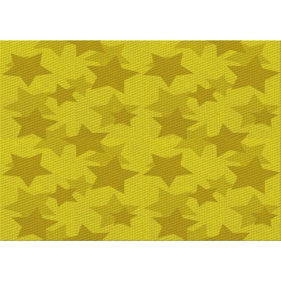 Ahgly Company Indoor Rectangle Patterned Golden Yellow Area Rugs, 8' x 12'