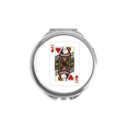 thumbnail image 1 of Miroir Compact Rond Portable Motif Cartes à Jouer en Verre, 1 of 3