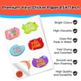 thumbnail image 2 of SHIQI-120 Sheets Premium Printable Vinyl Sticker Paper for Inkjet and Laser Printers Matte White 8.5x11 Inch Waterproof & Vibrant Colours Retains Ink Well Tear Resistant Great for Cutting Machines, 2 of 4
