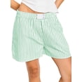 thumbnail image 1 of Gupgi Shorts à Rayures pour Femmes Bas de Pyjama Boxeurs Shorts d'Été Détente Amples Shorts de Sommeil, 1 of 8