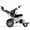 Silver Frame, variant on Fold And Travel Manual Recline Fold Electric Wheelchair Travel Ready Portable Power Chair Travel Companion for Seniors and Adults (1 Battery 15+ Miles Range, Black Frame)