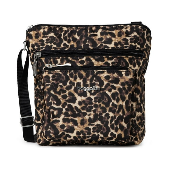 Baggallini Womens Pocket crossbody with RFID Ballet Flat, Wild cheetah, One Size US