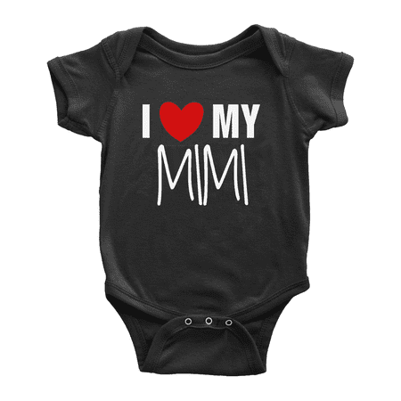 

I Love My MiMi Cute Baby Short Sleeve Romper Bodysuits