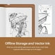thumbnail image 5 of Tableta digital de dibujo para cuaderno HUION Note 2 en 1 A5, 5 of 9