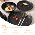 thumbnail image 2 of Melamine Dinnerware Sets for 4, 12 Piece Plates and Bowls Sets - BPA Free, Dishwasher Safe, Outdoor Indoor Use, Golden Star, 2 of 7