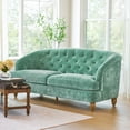 thumbnail image 2 of The Pioneer Woman Laurel Teal Velvet Tufted Sofa, 79.53 in, 2 of 10