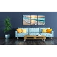 thumbnail image 2 of FCCUYE 3 Panels Blue Beach Sunrise White Wave Pictures on Canvas Wall Art Modern Stretched Seascape Canvas Prints Seaview Artwork for Home Office Decorations, 2 of 7