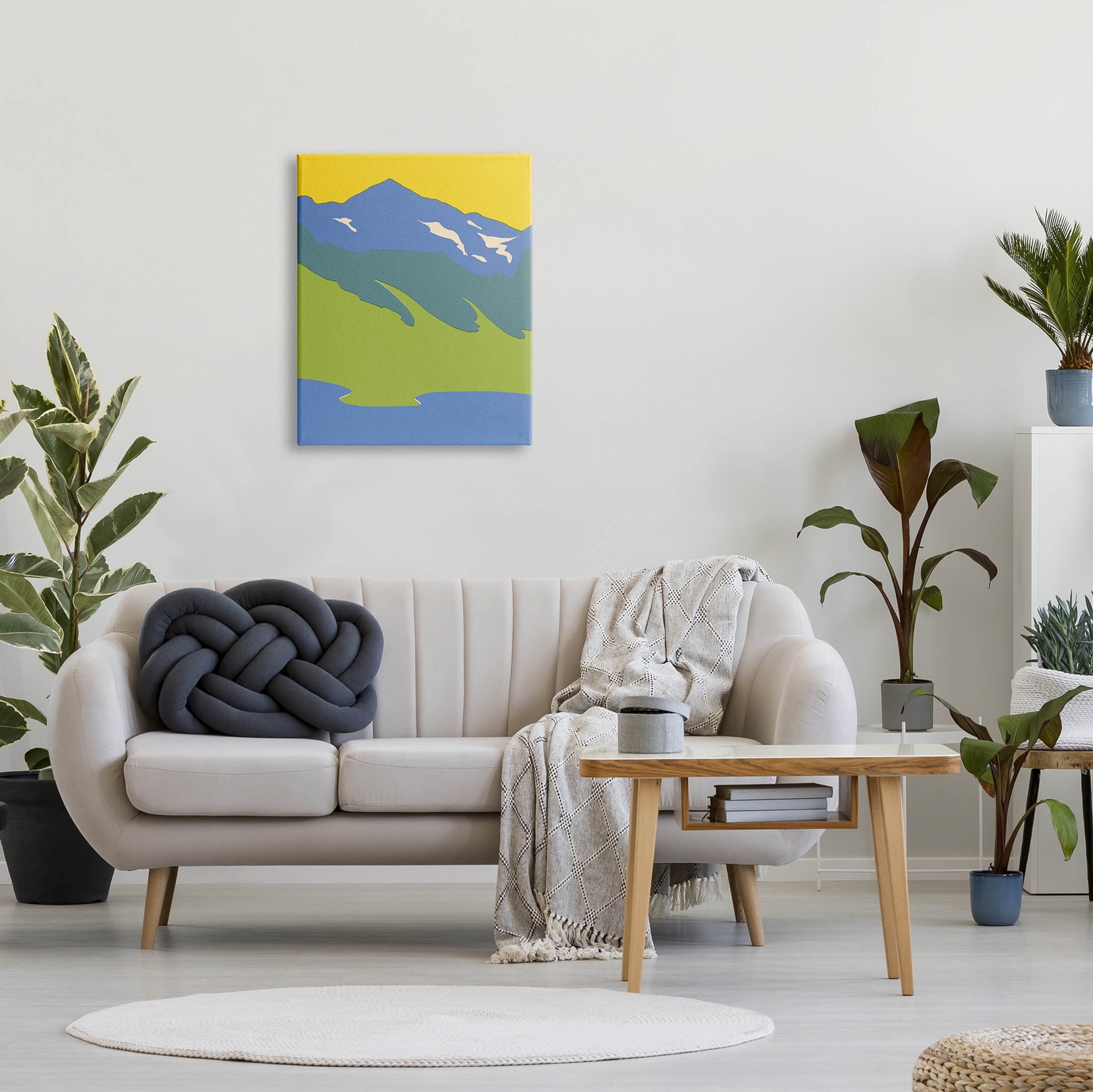 Stupell Industries Modern Mountain Sea Landscape Graphic Art Gallery Wrapped Canvas Print Wall Art, Design by Jacob Green