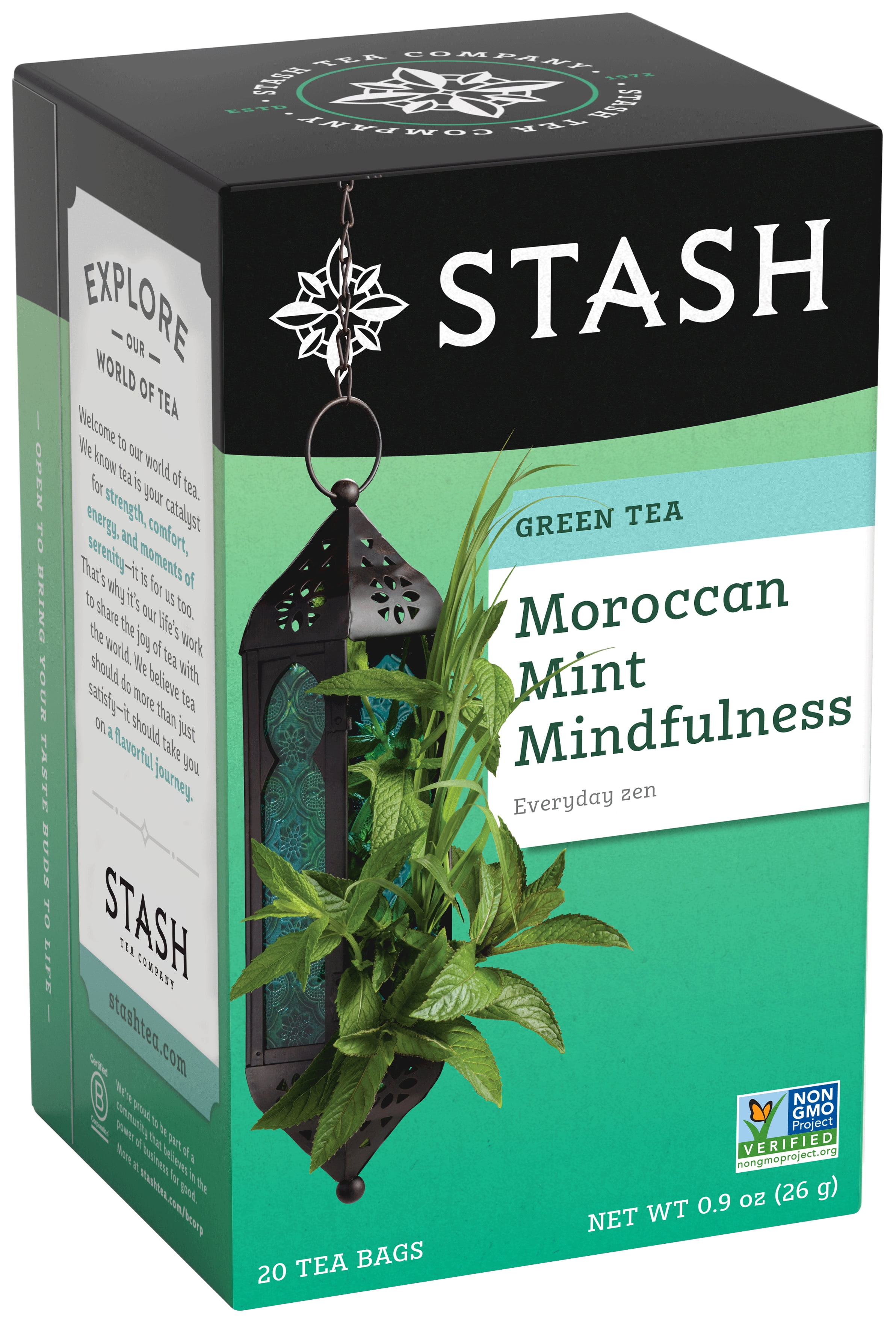 Stash Tea Moroccan Mindfulness Mint Green Tea with Lemon and