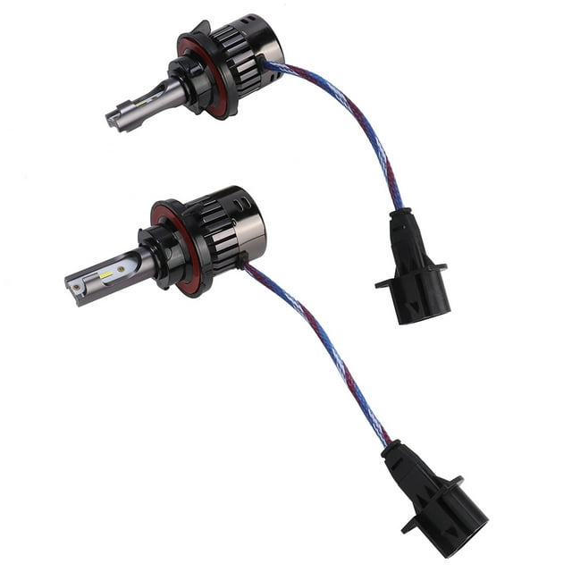 Faros LED H13 superbrillantes, par de 60 W, haz de luz blanco, bombillas G21, controlador integrado