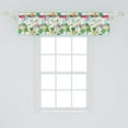 thumbnail image 2 of Ambesonne Flamingo Valance Pack of 2, Fresh Exotic Jungle, 54"X12", Multicolor, 2 of 4
