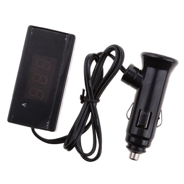 Medidor de Voltaje Voltímetro de Coche Medidor de 12V/24V