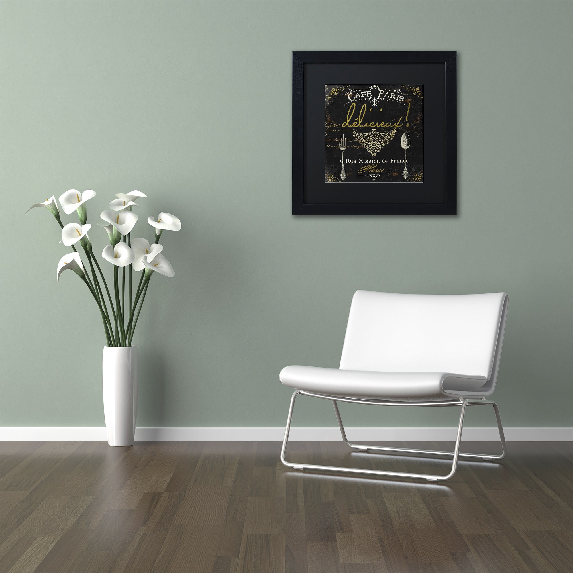 Trademark Fine Art "La Cuisine III" Canvas Art by Color Bakery Black Matte, Black Frame