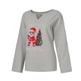 thumbnail image 3 of Birdeem Mode Femme Noël T-Shirt Décontracté à Manches Longues Col en V Blouse Tops, 3 of 7