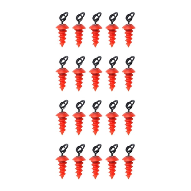 Tornillos de señuelo de 20x de 20x Reemplazo de gancos de conexión de conexión giros tornillos de tornillo de tornillo de Swivels Tackle de Rojo
