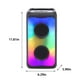 thumbnail image 2 of PAVEOS Karaoke, Altavoz Bluetooth Portátil, Soporte para Micrófono, Sistema PA con Luz LED, Soporte REC/FM/AUX, Ideal para Reuniones Familiares, Audio Bluetooth para Niños, Color Negro, 2 of 5