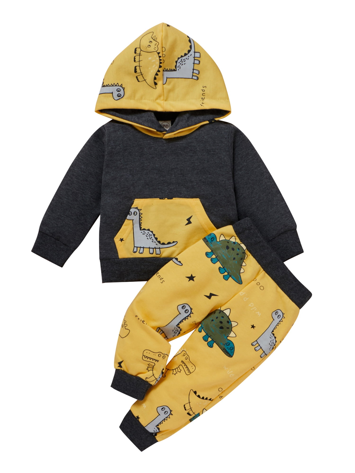 blue and yellow sweatsuit