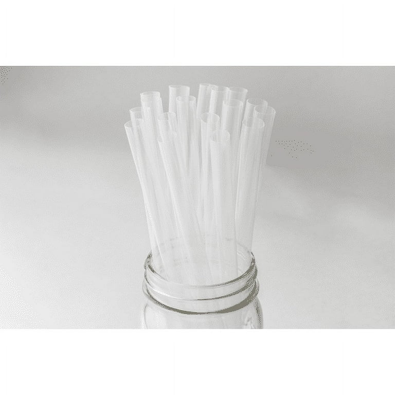 Karat Earth 9 PLA Colossal Straws (10mm) Paper Wrapped - Clear - 1,600 ct
