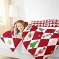thumbnail image 4 of Manfei Christmas Nutcracker Bedding Comforter Set for Kid, Dreamy Princess Fairy Twin Comforter Sets, Retro Red Plaid Reversible Bedding Set, Luxury Bedroom Decor, 2 Pieces, 4 of 8