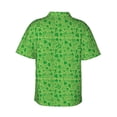 thumbnail image 3 of Daiia St Patrick's Day Hawaiian Shirt for Men Gentle Cotton Regular Short Sleeve Casual-Medium, 3 of 9