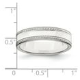thumbnail image 2 of 925 Sterling Silver Solid Polished 5mm Design Edge Band Ring Size 9 Ring for Women and Men, 2 of 2