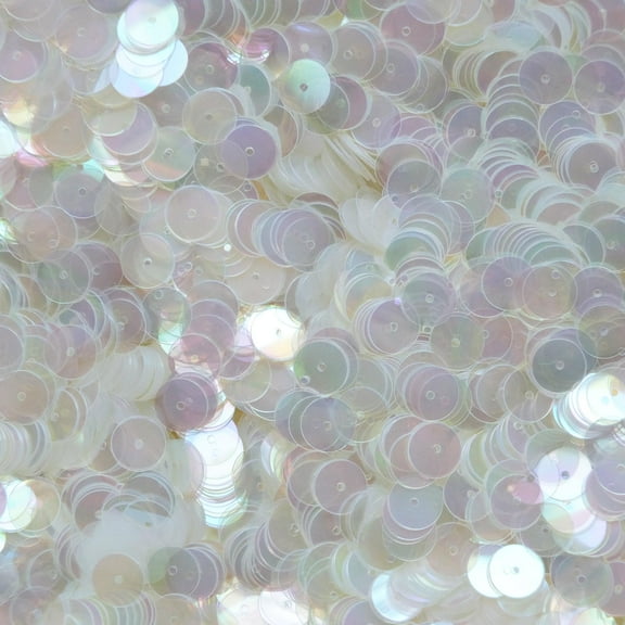 Clear Warm Hue Sequins 8mm Crystal Rainbow Iris Iridescent Made in USA