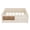 Beige, variant on URTR Twin Floor Bed with Staircase & Bookshelves, Solid Wood Floor Bed Frame with Safety Rails & Trundle, Space Saving Multi-Functional Design for Modern Bedroom, Natural