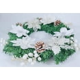 thumbnail image 2 of 24 Pcs Christmas Poinsettia Flowers Set, Christmas Tree Decorations   Artificial Christmas Flowers,Glitter Berries Stems,Christmas Balls,Wedding Decor Xmas Tree New Year Ornaments,White, 2 of 8