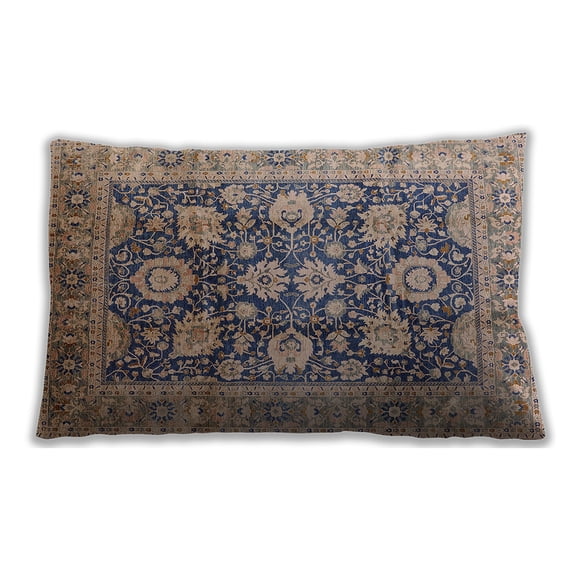 Ahgly Company Outdoor Rectangular Mid-Century Modern Lumbar Throw Pillow, 13 inch by 19 inch
