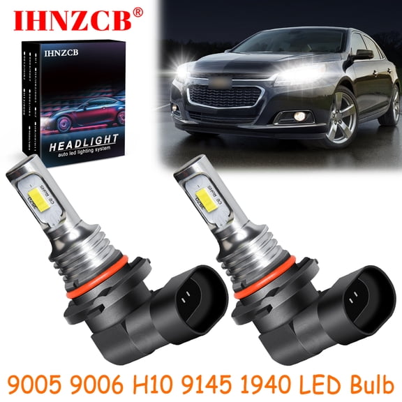 IHNZCB for Chevy Malibu 2016-2018 White LED Headlights Bulb High/Low Beam,9005 HB3 9006 HB4 9145 9140,YHB,Y01