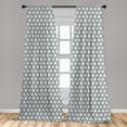 thumbnail image 4 of Ambesonne Grey Curtains, Duck Pattern Simple Modern, Pair of 28"x95", Pale Purpleblue White, 4 of 4