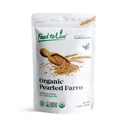Organic Italian Pearled Farro, 3 Pounds  Non-GMO, Raw, Vegan, Kosher  by Food to Live