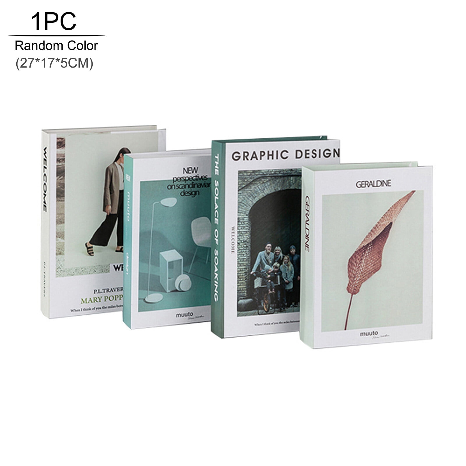  4pcs Fashion Decorative Books Faux Books for