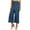 Blue, variant on Bimba Womens Palazzo Pants Back-Elastic-Waist Hand-Blocked Designer Pajamas