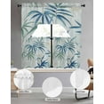 thumbnail image 3 of Green Blue Botanical Kitchen Curtains Sets 24 Inch Length with Valance, Summer Leaf Watercolor Swag Valances and Tiers Curtain Set Drapes Swag Curtains for Living Room, Bathroom, Bedroom, Cafe, 3 of 6