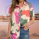 thumbnail image 1 of Camisas De Mujer Camiseta con botones de verano Blusa con estampado europeo para mujer Ropa femenina (Gris M) Cgtredaw para Mujer Gris T L, 1 of 6