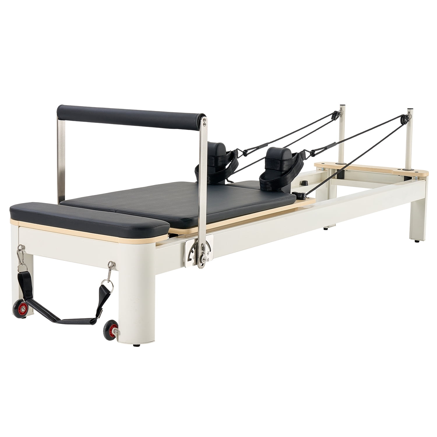 KFFKFF Pilates Apparatus, Pilates Bench with Auxiliary Box, Suitable for Home Fitness Studio Enthusiasts & Novices, Exercise Gear with Two-fold Resistance- Spring & Rope, Supports up to 400 LBS