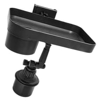 YUNLIGHTS Car Seat Lap Tray Car Cup Holder Tray Black Plastic for Vehicle Interior 1Set Back to School