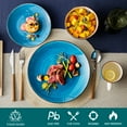 thumbnail image 4 of Vancasso 32 Pieces Dinnerware Sets for 8, Ceramic Plates and Bowls Sets, Scratch Resistant Dishes Set, Microwave & Dishwasher Safe, Blue, 4 of 7