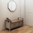 thumbnail image 2 of Simpli Home Warm Shaker Wood 44" Transitional Entryway Bench in Rustic Natural Brown, 2 of 7