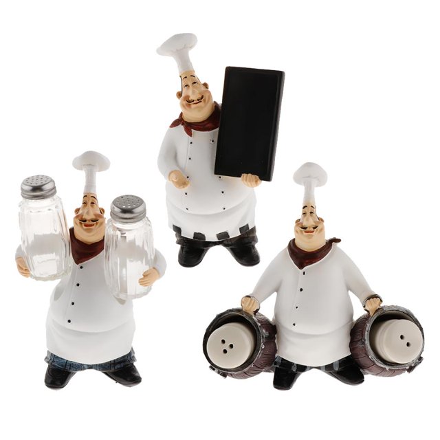 De 3 De Resina Para Chef, Estatua De Dibujos Animados, Manualidades De Bienvenida Para Cocina, Macarena Estatua de resina decorativa