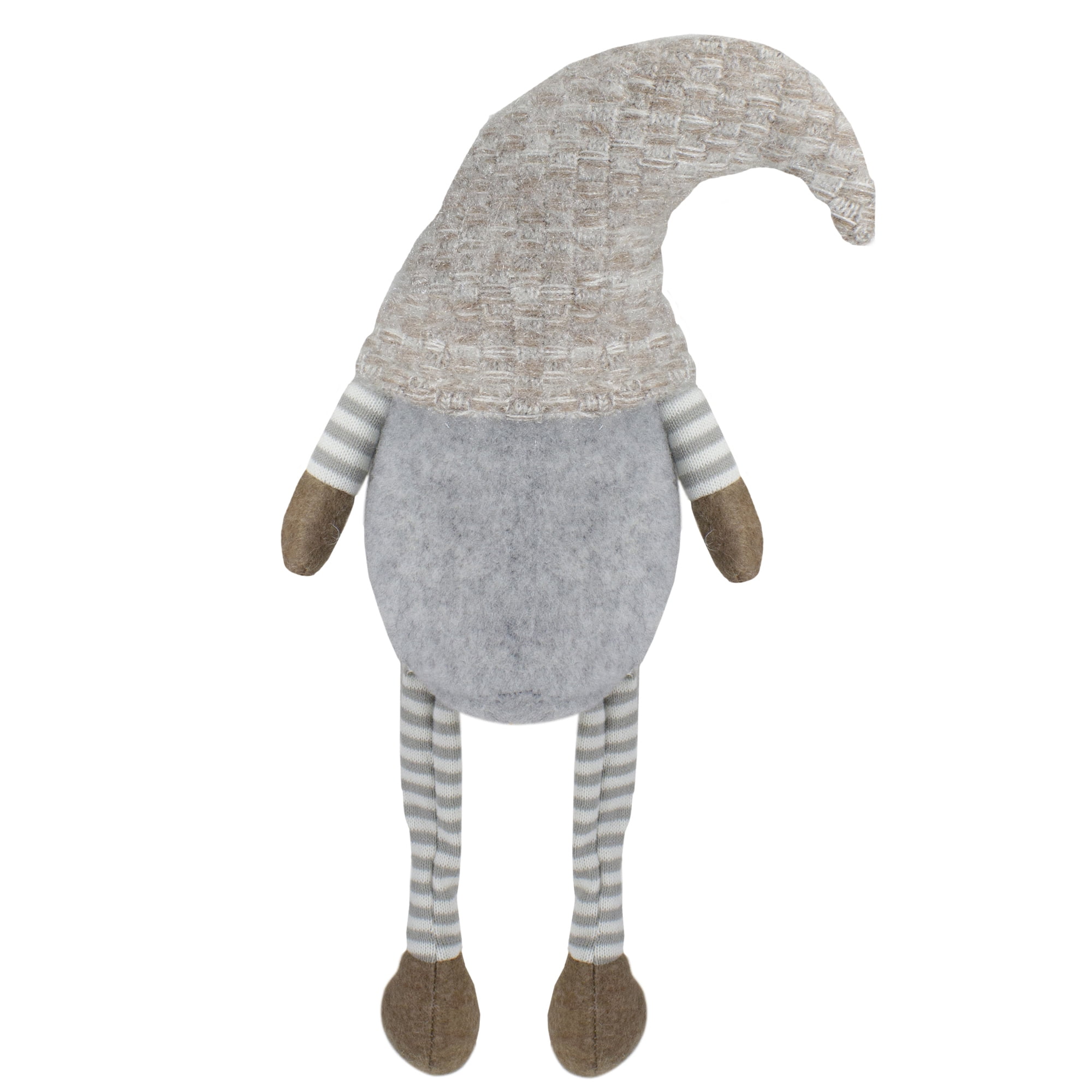 Northlight Sitting Girl with Braids Christmas Gnome Figure - 7.5" - Gray and Beige