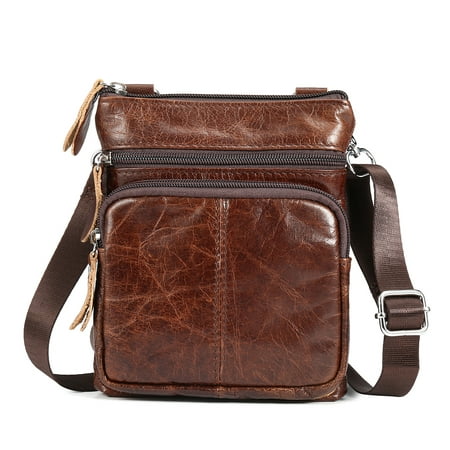 Men's Casual Vintage Business Leather Shoulder Bag Laptop Messenger Handbag Chest