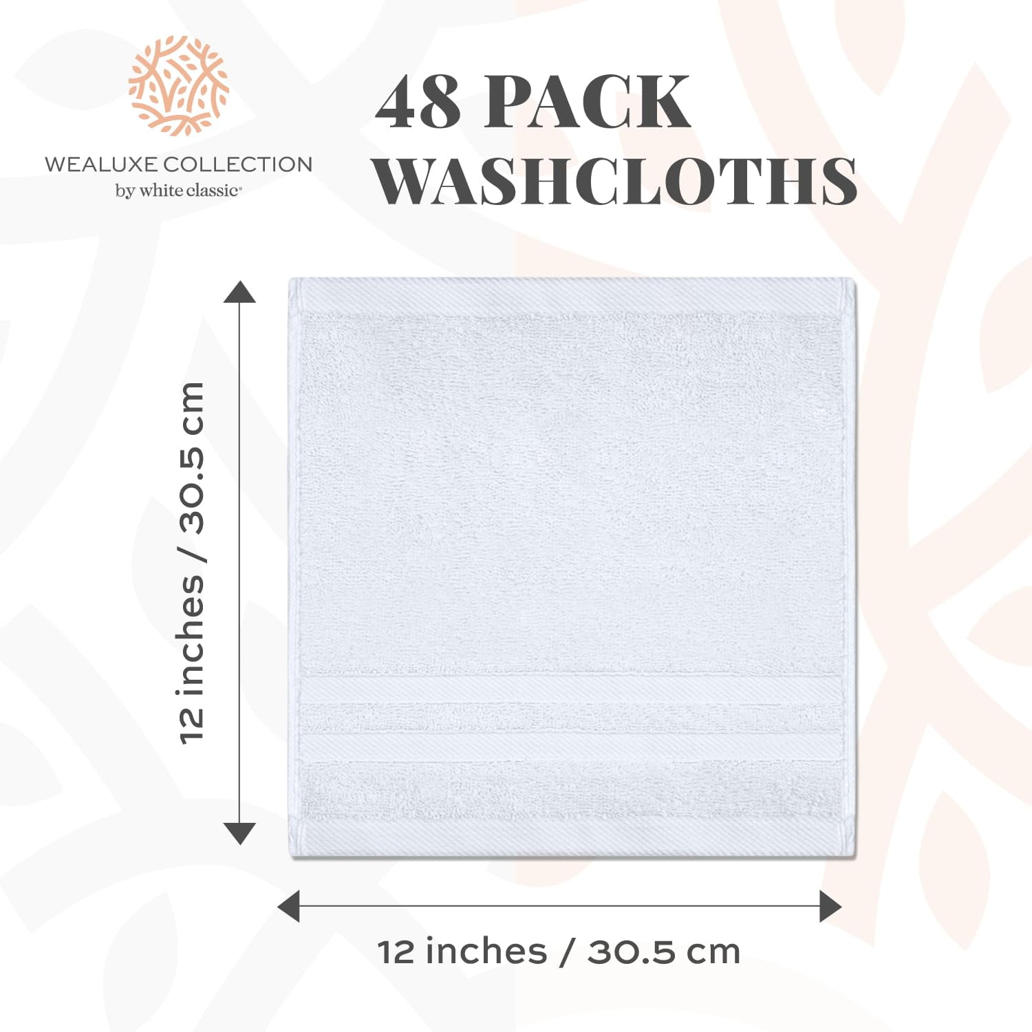 48-Pack: 100% Soft Cotton Absorbent Wash Cloths, 48-pack - Kroger