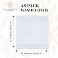 thumbnail image 6 of White Classic Cotton White Washcloths, Soft Absorbent Bathroom Face Towel Set, Hotel, Spa, Sport Bulk White Wash Cloths, Multipurpose Bath Facecloth Home or Professional | 12x12 inch, 48 Pack, White, 6 of 7