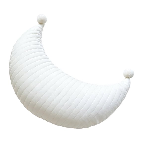 Cute Half Moon Shaped Throw Pillow, Decorative Cushion for Bedroom Living Room Sofa Bed