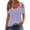 Purple, variant on Simua Womens Summer Tops V-Neck O Ring Cold Shoulder Tank Tops Casual Short Sleeve T-shirt Blouse